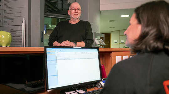 Empfangsdienst im EVK Quirlsberg